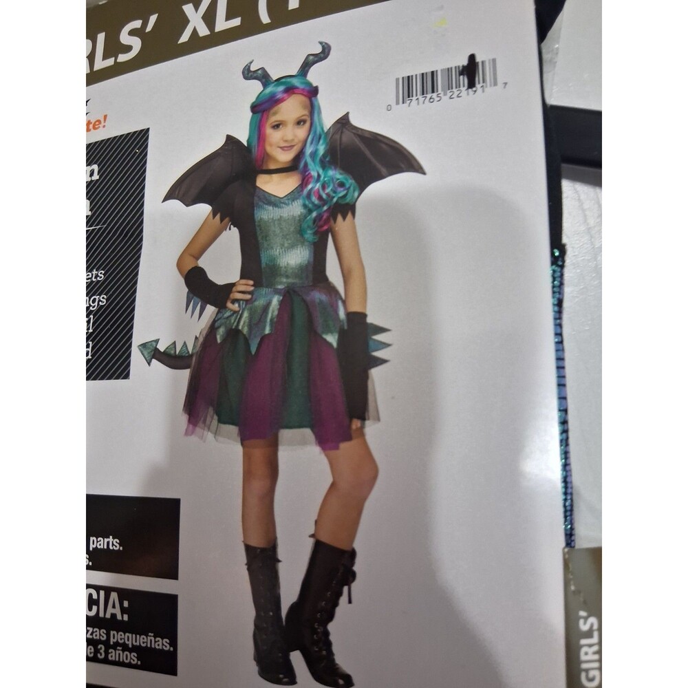 NWT Way To Celebrate  Girls Dragon Queen Costume Size XL 14-16 Halloween